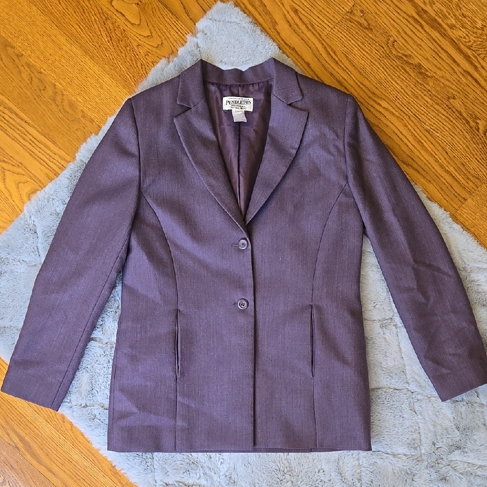 Pendleton Purple Blazer, Women's Size 4, Decent Condition